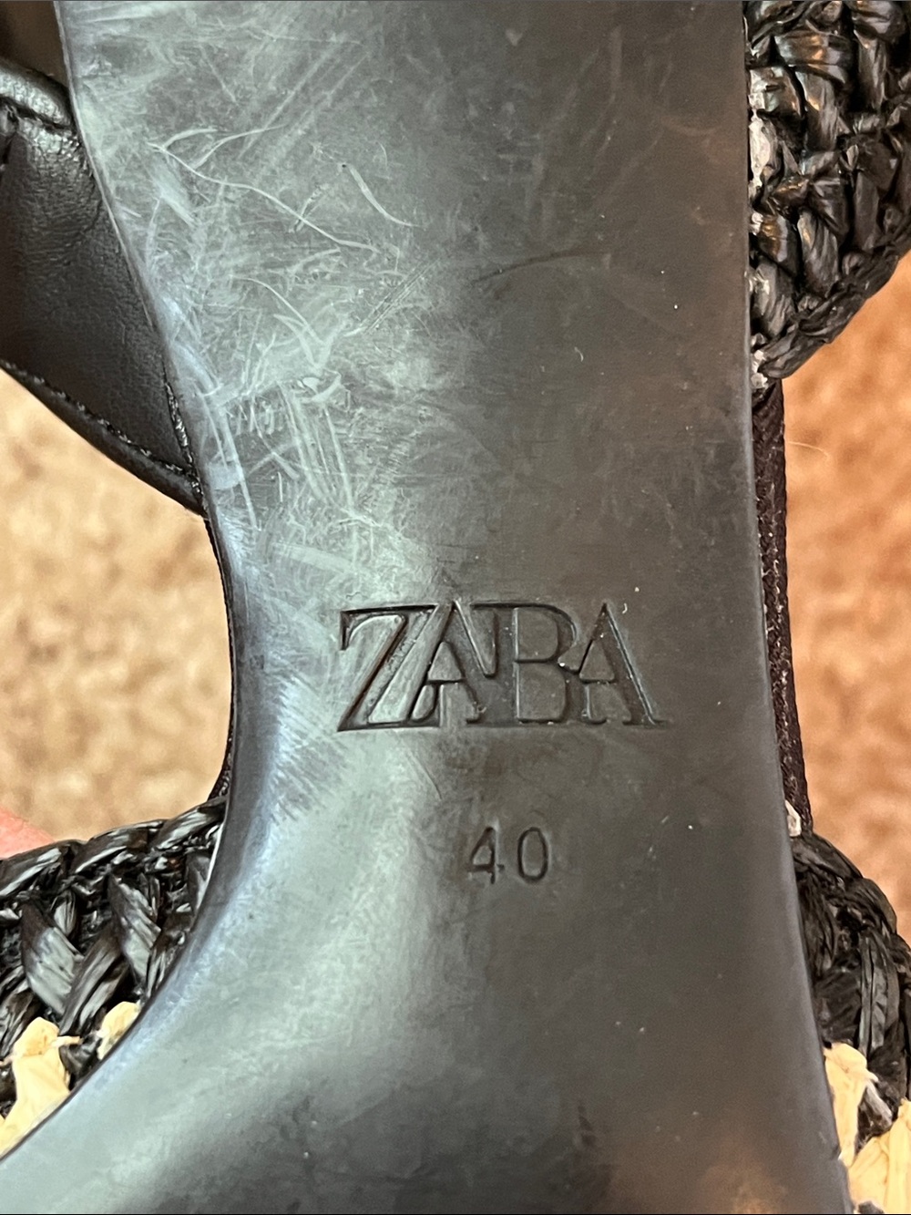 NWT ZARA Woven Slingback Kitten Heels - Picture 9 of 10